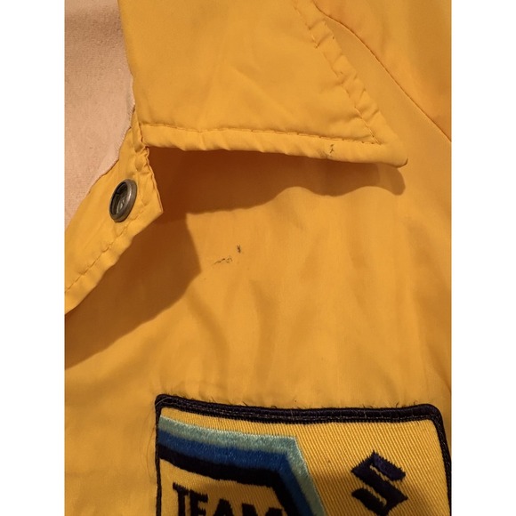 Vintage Team Suzuki Jacket Windbreaker Mens L Yellow 90s Jacket Swingster - Picture 12 of 16